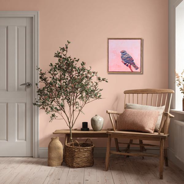 The Little Finch - Pahrini  - Handmade Acrylic Art - 40x40cm