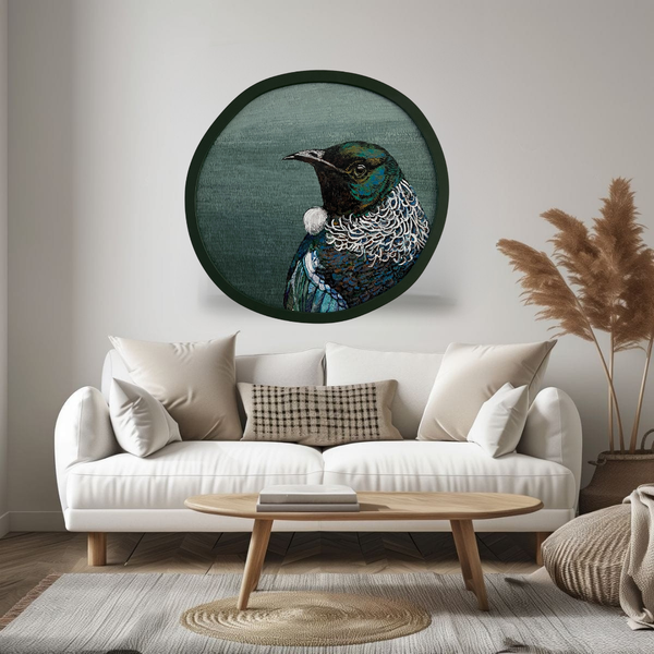 Whispers of the Tui - Handmade Acrylic Wall Art - 40cm